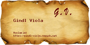Gindl Viola névjegykártya
